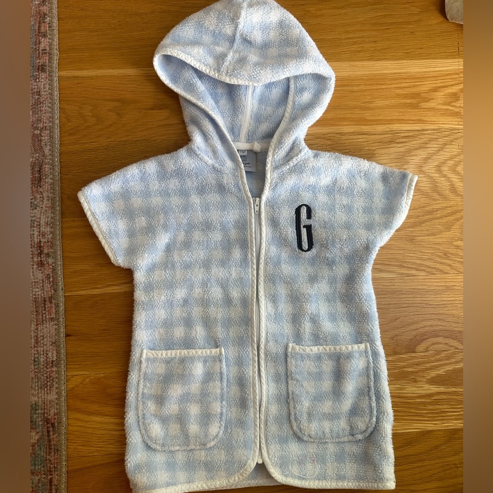 Weezie kids cover up - monogrammed with a G